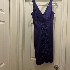 Dark purple violet Calvin Klein pleated dress size 2